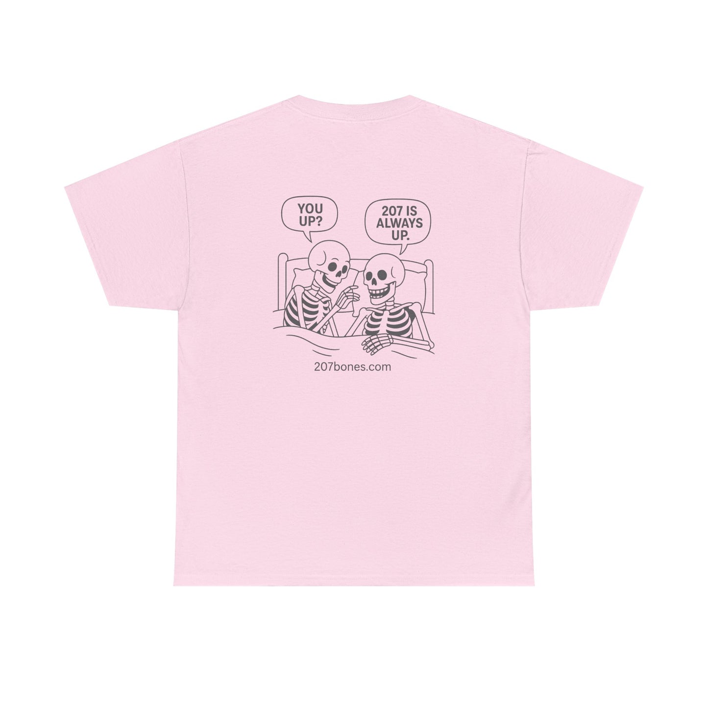 Unisex Heavy Cotton Tee with Playful Skeleton Design – Perfect for Halloween, Casual Wear, Gifts, and Humorous Outfits