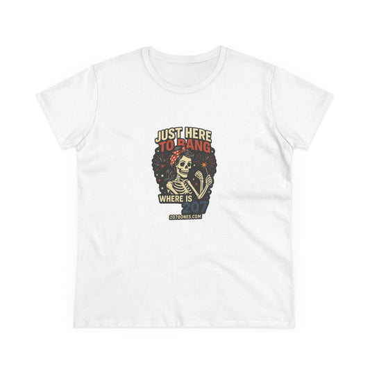 Casual Funny Graphic Tee - Just Here to Hang, Cute Gift for Friends, Halloween, Everyday Wear, Trendy Style, Comfortable Cotton Shirt