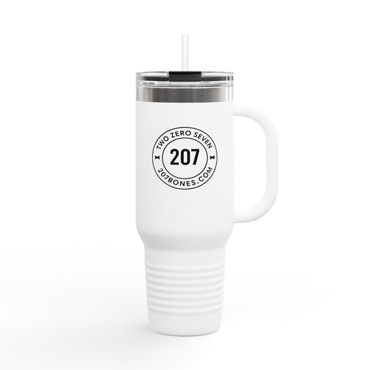 207 Bones - White Insulated Travel Mug - 40oz, Perfect for Coffee Lovers
